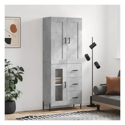 vidaXL Skříň highboard betonově šedá 69,5x34x180 cm kompozitní dřevo