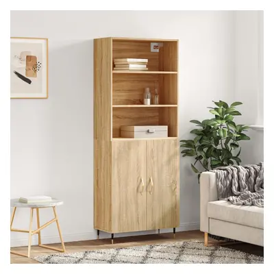 vidaXL Skříň highboard dub sonoma 69,5 x 34 x 180 cm kompozitní dřevo