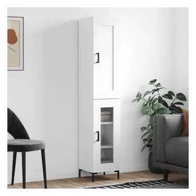 vidaXL Skříň highboard bílá 34,5 x 34 x 180 cm kompozitní dřevo