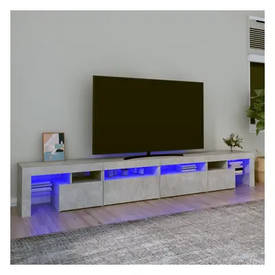 vidaXL TV skříňka s LED osvětlením betonově šedá 260x36,5x40 cm