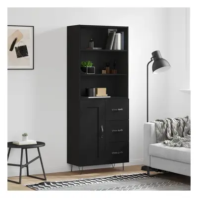 vidaXL Skříň highboard černá 69,5 x 34 x 180 cm kompozitní dřevo