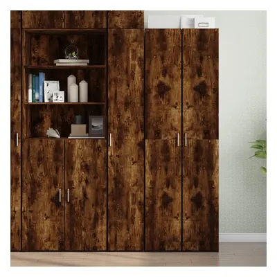 vidaXL Skříň highboard kouřový dub 30 x 42,5 x 185 cm kompozitní dřevo