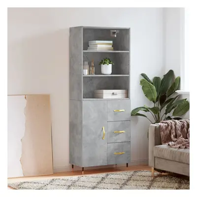 vidaXL Skříň highboard betonově šedá 69,5x34x180 cm kompozitní dřevo