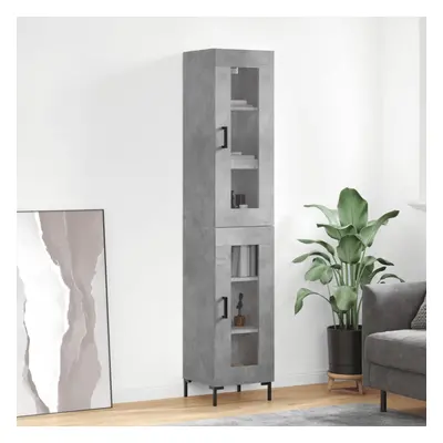 vidaXL Skříň highboard betonově šedá 34,5x34x180 cm kompozitní dřevo