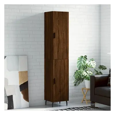 vidaXL Skříň highboard hnědý dub 34,5 x 34 x 180 cm kompozitní dřevo