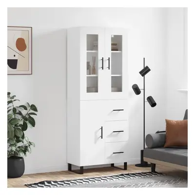 vidaXL Skříň highboard bílá 69,5 x 34 x 180 cm kompozitní dřevo