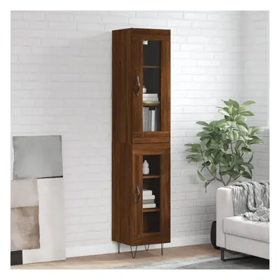 vidaXL Skříň highboard hnědý dub 34,5 x 34 x 180 cm kompozitní dřevo