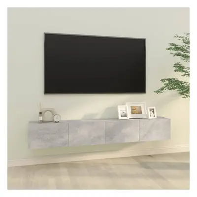 vidaXL Nástěnné TV skříňky 2 ks betonově šedé 100x30x30 cm kompozit