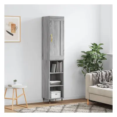 vidaXL Skříň highboard šedá sonoma 34,5 x 34 x 180 cm kompozitní dřevo