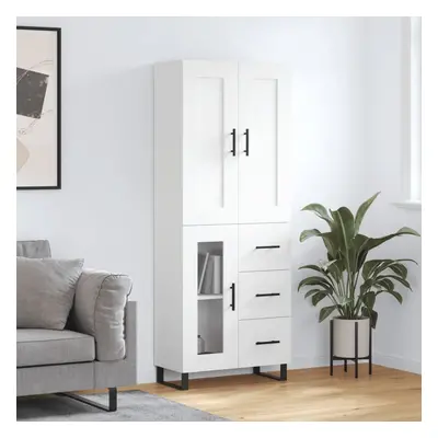 vidaXL Skříň highboard bílá 69,5 x 34 x 180 cm kompozitní dřevo