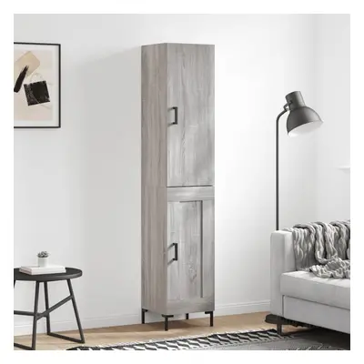 vidaXL Skříň highboard šedá sonoma 34,5 x 34 x 180 cm kompozitní dřevo