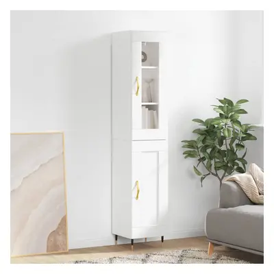 vidaXL Skříň highboard bílá 34,5 x 34 x 180 cm kompozitní dřevo