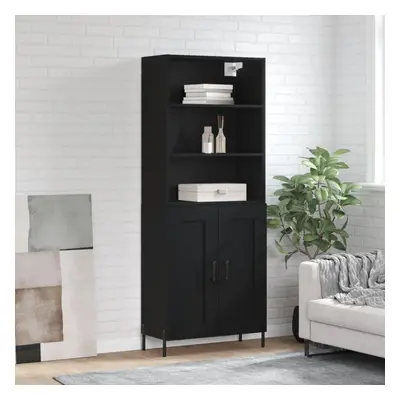 vidaXL Skříň highboard černá 69,5 x 34 x 180 cm kompozitní dřevo