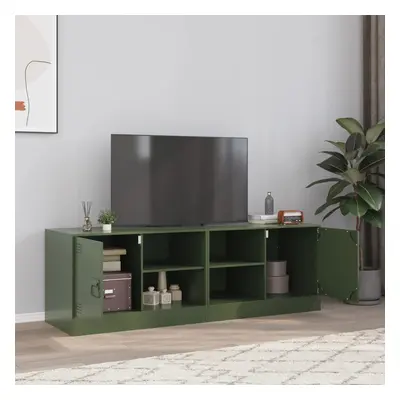 vidaXL TV skříňky 2 ks olivově zelené 67 x 39 x 44 cm ocel