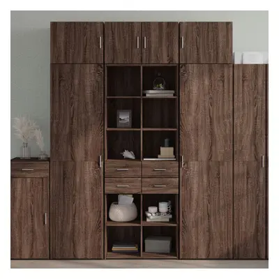 vidaXL Skříň highboard hnědý dub 70 x 42,5 x 185 cm kompozitní dřevo