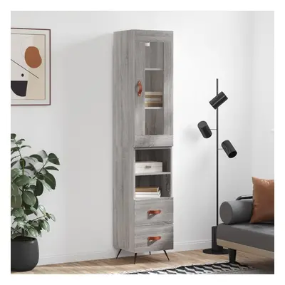 vidaXL Skříň highboard šedá sonoma 34,5 x 34 x 180 cm kompozitní dřevo