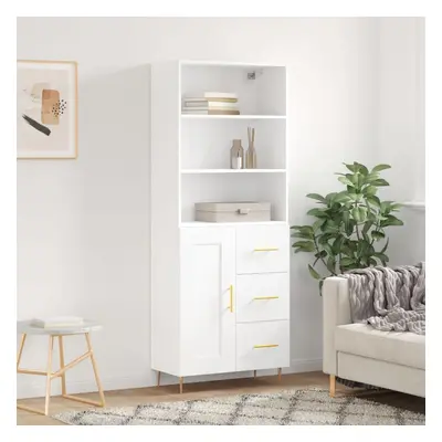 vidaXL Skříň highboard bílá 69,5 x 34 x 180 cm kompozitní dřevo