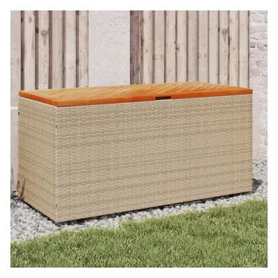 vidaXL Zahradní úložný box béžový 110x50x54 cm polyratan a akácie