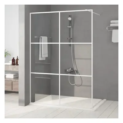 vidaXL Sprchová zástěna walk-in bílá 140 x 195 cm čiré ESG sklo