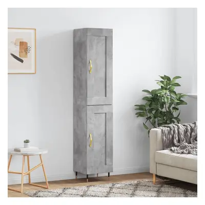 vidaXL Skříň highboard betonově šedá 34,5x34x180 cm kompozitní dřevo