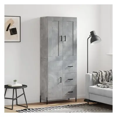 vidaXL Skříň highboard betonově šedá 69,5x34x180 cm kompozitní dřevo