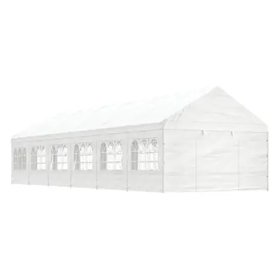 vidaXL Altán se střechou bílý 13,38 x 4,08 x 3,22 m polyethylen