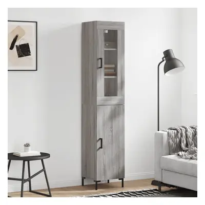 vidaXL Skříň highboard šedá sonoma 34,5 x 34 x 180 cm kompozitní dřevo