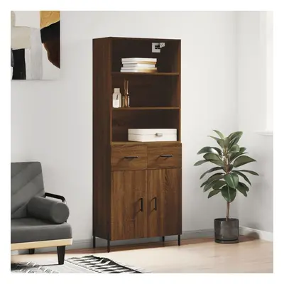 vidaXL Skříň highboard hnědý dub 69,5 x 34 x 180 cm kompozitní dřevo