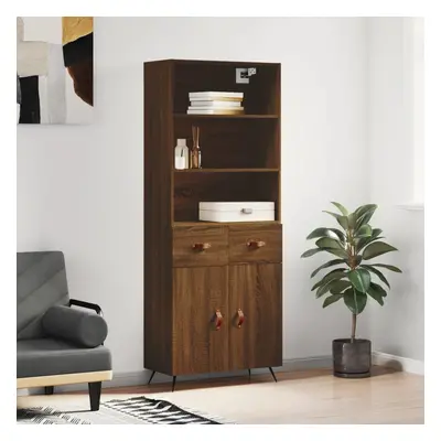 vidaXL Skříň highboard hnědý dub 69,5 x 34 x 180 cm kompozitní dřevo