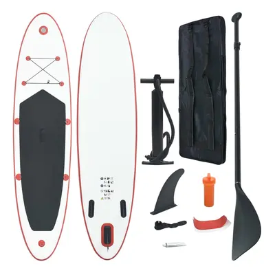 vidaXL Nafukovací Stand Up Paddleboard (SUP) červenobílý