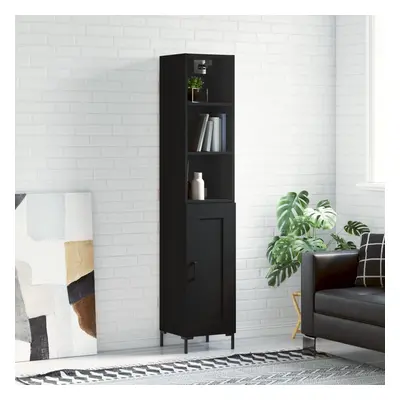 vidaXL Skříň highboard černá 34,5 x 34 x 180 cm kompozitní dřevo