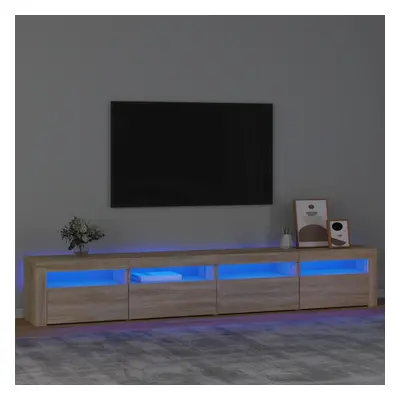 vidaXL TV skříňka s LED osvětlením dub sonoma 240x35x40 cm