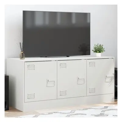 vidaXL TV skříňka bílá 99 x 39 x 44 cm ocel