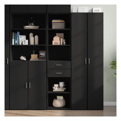 vidaXL Skříň highboard černá 45 x 42,5 x 185 cm kompozitní dřevo