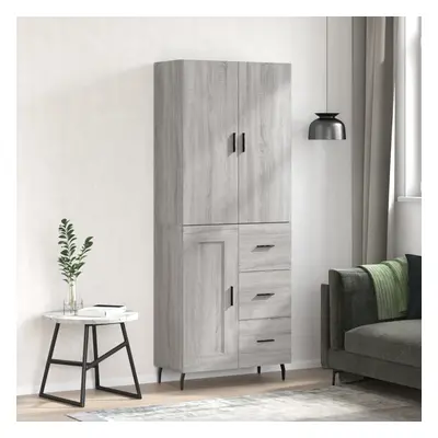 vidaXL Skříň highboard šedá sonoma 69,5 x 34 x 180 cm kompozitní dřevo