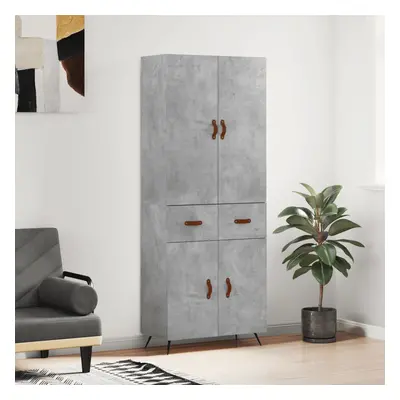 vidaXL Skříň highboard betonově šedá 69,5x34x180 cm kompozitní dřevo