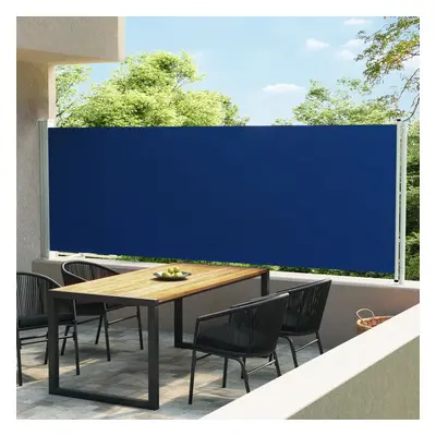 vidaXL Zatahovací boční markýza / zástěna 600 x 160 cm modrá