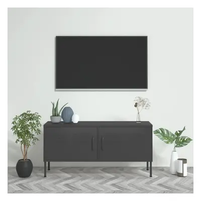 vidaXL TV skříňka antracitová 105 x 35 x 50 cm ocel