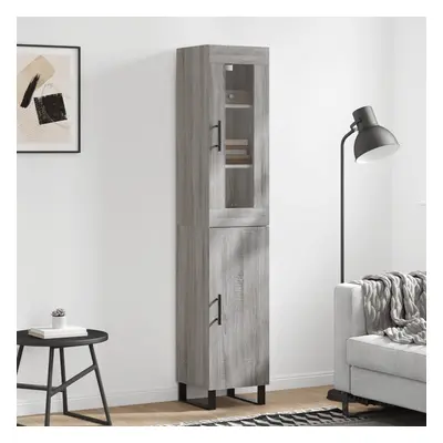 vidaXL Skříň highboard šedá sonoma 34,5 x 34 x 180 cm kompozitní dřevo