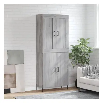 vidaXL Skříň highboard šedá sonoma 69,5 x 34 x 180 cm kompozitní dřevo