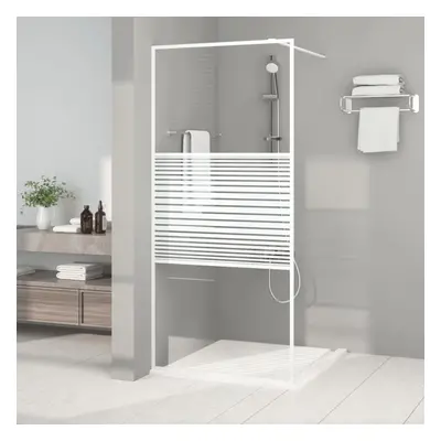 vidaXL Sprchová zástěna walk-in bílá 90 x 195 cm čiré ESG sklo