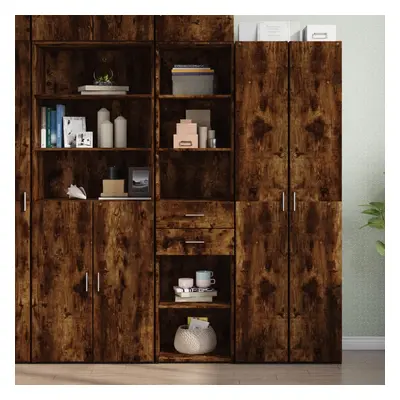 vidaXL Skříň highboard kouřový dub 45 x 42,5 x 185 cm kompozitní dřevo