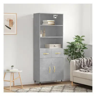 vidaXL Skříň highboard betonově šedá 69,5x34x180 cm kompozitní dřevo