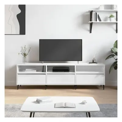 vidaXL TV skříňka bílá vysoký lesk 150 x 30 x 44,5 cm kompozitní dřevo