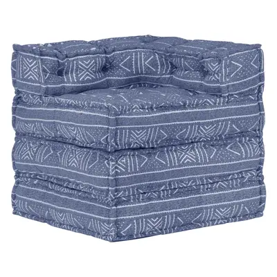 vidaXL Modulární pouf indigo textil