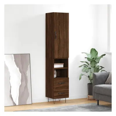 vidaXL Skříň highboard hnědý dub 34,5 x 34 x 180 cm kompozitní dřevo