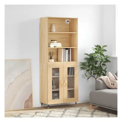 vidaXL Skříň highboard dub sonoma 69,5 x 34 x 180 cm kompozitní dřevo