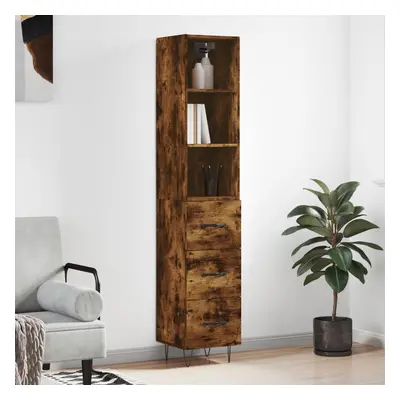 vidaXL Skříň highboard kouřový dub 34,5 x 34 x 180 cm kompozitní dřevo