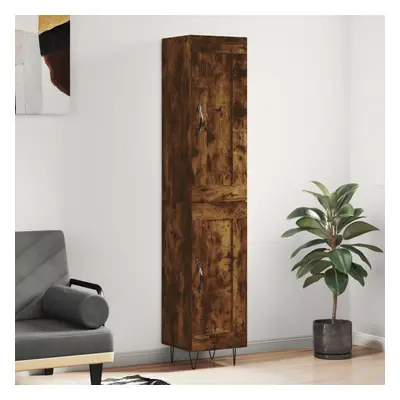 vidaXL Skříň highboard kouřový dub 34,5 x 34 x 180 cm kompozitní dřevo