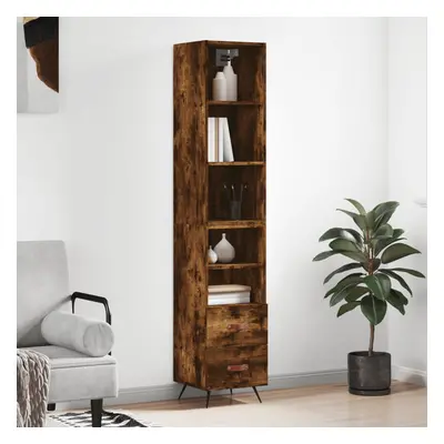 vidaXL Skříň highboard kouřový dub 34,5 x 34 x 180 cm kompozitní dřevo